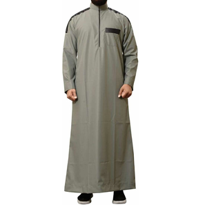 Vêtements islamiques Thobe pour hommes Kurta musulmane pour hommes Jalabiyas Thobe marocain saoudien Jubba à vendre - Product Image 5