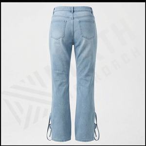 Servicio OEM Profesional, Pantalones Acampanados de Primera Calidad para Mujer, Ropa Casual, Impresión de Logotipo Personalizado, Mejor Material, Estilo de Frente Plano - Product Image 2