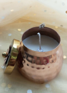 Tarro martillado de Metal blanco, vela perfumada de cera de soja con polvo de flores, tarro de fragancia muy notable para decoración del hogar - Product Image 4