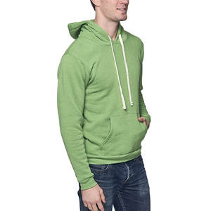 Sudadera de lana con capucha de tres mezclas para hombre, sudaderas con cordón de primavera y otoño, suéter de Color sólido para hombre, sudaderas con capucha de bolsillo de canguro - Product Image 6