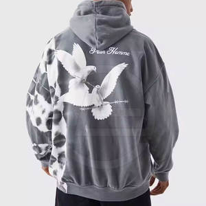 Offre Spéciale nouveauté sweats à capuche surdimensionnés pour hommes Style Unique respirant coton mélangé hommes sweats à capuche surdimensionnés - Product Image 2