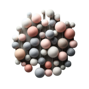 Guirnalda de bolas de fieltro de lana de Nueva Zelanda colorida y acogedora hecha a mano, Color personalizado, decoración del hogar de tamaño personalizado para fiestas, coronas de Navidad - Product Image 1