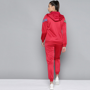 ชุดวอร์มแบบสวม Unisex XXL สีแดงเลือดหมู ผ้าฝ้ายฟลีซ 100% กางเกงวอร์มลำลอง เสื้อฮู้ดดี้ สกรีนโลโก้ได้ ชุดออกกำลังกายฤดูหนาวสีพื้น - Product Image 5