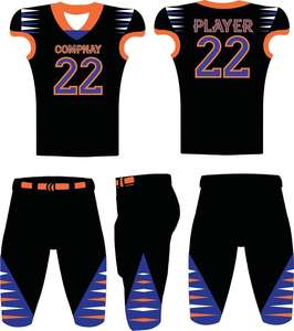 Maillot de football américain OME le plus vendu uniforme de sport à motif vierge avec numéro maillots de football haute visibilité - Product Image 3