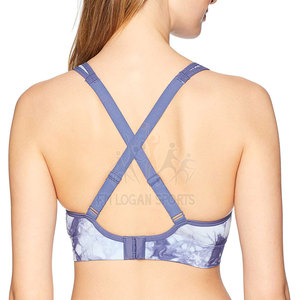 New Design Women Elastic <b>Stretch</b> Sports <b>Bra</b> Soli Color Women Sports <b>Bra</b> For Gym Wear - Product Image 3