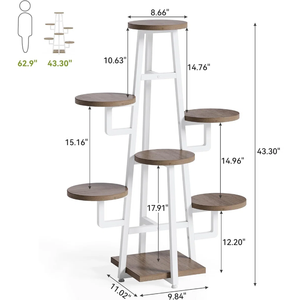 Présentoir à Fleurs en Métal pour Salon, Design Moderne Unique, Balcon, Extérieur et Intérieur, Présentoir à Fleurs, Fabriqué en Inde - Product Image 3
