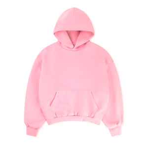 Venta al por mayor 100% algodón 300gsm Heavy Warm Hoodie Drop Shoulder sudadera con logotipo personalizado French Terry Heavyweight Sudadera con capucha de gran tamaño - Product Image 3