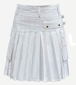 Tela Tartán Blanca Cristal, Algodón y Lana de Alta Calidad, Personalizable para Kilt - Product Image 2