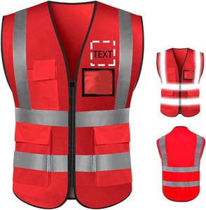 Chaleco de Seguridad Reflectante de Alta Visibilidad para Trabajo, Chaleco de Seguridad de Poliéster para Hombre, Uso en Exteriores y Construcción - Product Image 3