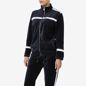 Veste de course sur piste pour hommes Veste de sport à fermeture éclair intégrale de couleur noire élégante pour une performance active - Product Image 6