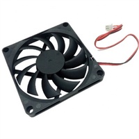 Plastique sans brosse 80x80x10mm de roulement à billes de cc 12V 0.15A OEM 2.54-ventilateur de refroidissement d'alimentation de 2Pin avec la longueur de fil 180mm