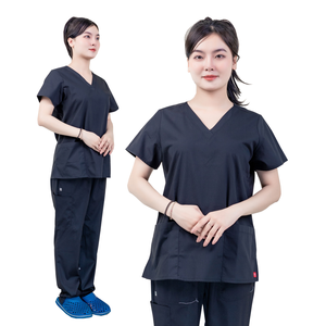 Sao Mai Rayonne Infirmière Scrubs Top Femmes/Hommes Hôpital Uniforme Sergé Tissu Doux Anti-Rides À Manches Courtes Scrubs Ensembles Personnalisable - Product Image 4