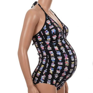 Conjunto de Bikini Elástico de Maternidad, Tela de Nailon y Elastano, Soporte Suave, Estampado de Serigrafía, Traje de Baño para Embarazo, Ropa de Playa, Venta al por Mayor - Product Image 4