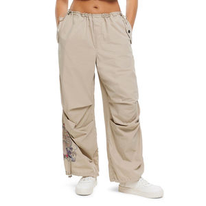 Pantalon cargo personnalisé pour femmes Style décontracté Pantalon cargo en coton à coupe ample pour femmes - Product Image 1