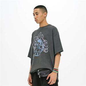 280G Regular Fit <b>Men</b> T <b>Shirt</b> With Pattern Custom Printed Logo Simple Cotton <b>Men</b> T <b>Shirt</b> - Product Image 6