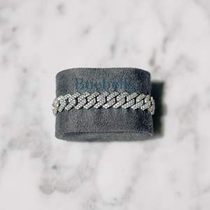 12mm 14K White Gold 925 <b>Sterling</b> <b>Silver</b> VVS Moissanite Brilliant Cut Iced Cuban Link <b>Bracelet</b> <b>Men</b> Customizable Design Hip Hop - Product Image 4