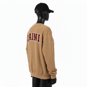 เสื้อสเวตเชิ้ตผ้าฟลีซสำหรับผู้หญิง น้ำหนัก 340 แกรม เนื้อผ้านุ่ม สีน้ำตาลอ่อน พร้อมงานปักไหมพรม ปักโลโก้ตามสั่ง เสื้อสเวตเชิ้ตระบายอากาศสำหรับผู้หญิง - Product Image 5