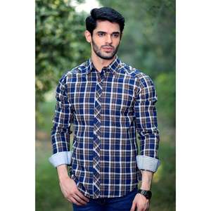 Chemise décontractée pour homme JAMES avec logo personnalisé, 100% coton popeline, manches longues, motif à carreaux, teinture unie, taille 6XL, approvisionnement ODM - Product Image 1