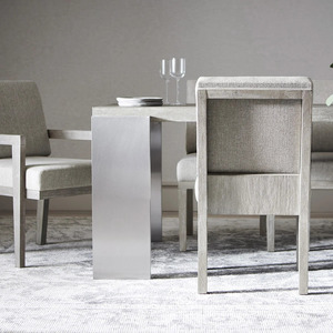 Ensemble de salle à manger moderne en bois de chêne massif avec chaises rembourrées et table rectangulaire, mobilier de restaurant pour hôtel - Product Image 3