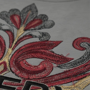 T-shirt court ample en coton épais pour femme, broderie personnalisée 3D de personnage, style streetwear vintage déchiré, Y2K - Product Image 4