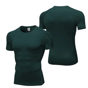 Camiseta de compresión de entrenamiento para hombre, camiseta interior atlética de capa Base de gimnasio de secado rápido, Camiseta deportiva - Product Image 1