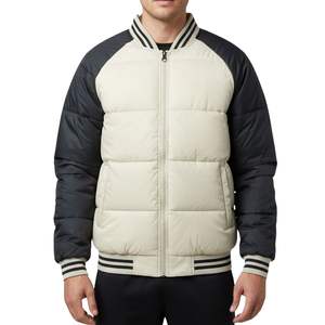Varsity Style Puffer Jacket Men Black Bubble Coat Custom Logo Winter <b>Padded</b> Outerwear Streetwear Warm Hooded Jacket - Product Image 4