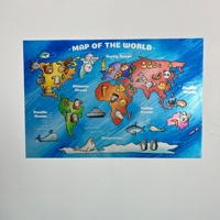 Mapa del Mundo Colorido para Niños, Reutilizable, Material de Poliestireno Duradero, se Adhiere a la Superficie con Electricidad Estática