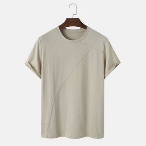 เสื้อยืดคอตตอนสำหรับผู้ชาย, เสื้อยืดคอตตอนแห้งเร็วเข้ารูปแบบกำหนดเองสไตล์100% - Product Image 1