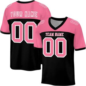 Maillots de sports d'équipe personnalisés avec rayures sur les manches OEM football américain maille polyester séchage rapide nom Logo numéros imprimer - Product Image 5