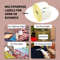Stiker berlayar 30*40 berwarna printer transfer 500 4x6 label portabel rol label pengiriman termal
