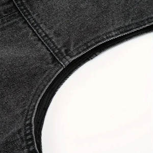 Gilet pour hommes Fourniture directe d'usine de votre propre logo pour hommes Gilet en jean respirant grande taille couleur unie prix raisonnable gilet en jean pour hommes - Product Image 4