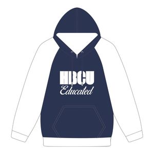 HBCU-Sudadera con capucha de manga raglán azul oscuro educado, bordado de chenilla, hermandad de mujeres griega Divine Nine Collegiate Pride, sudadera con logotipo personalizado - Product Image 2