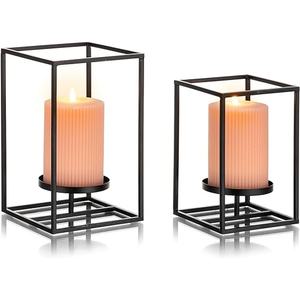 Lanterne de luxe en métal noir nouveau Design bougie en fer votive pour Noël Halloween Pâques et mariage décor de table - Product Image 5