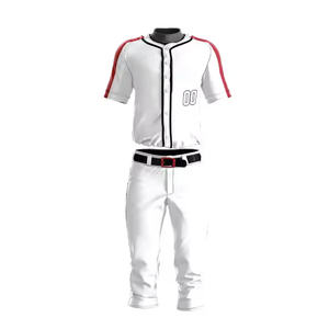 Camiseta de béisbol personalizable para hombre, conjunto transpirable de poliéster 100% de secado rápido, servicio OEM de fábrica - Product Image 3