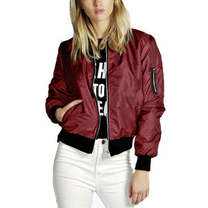 OEM Custom Made New Design Plain Solid Color <b>Women's</b> <b>Velvet</b> Windproof Winter Bomber <b>Jacket</b> - Product Image 6
