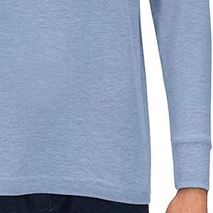 เสื้อโปโลแขนยาวสำหรับผู้ชาย, เสื้อโปโลผ้าฝ้าย/โพลีเอสเตอร์ถักลายพื้นสำหรับใส่เล่นกีฬา - Product Image 3