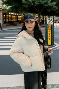 Custom Made Unisex Outdoor Casual Elastic Collar Zip-Up Faux <b>Suede</b> Bomber <b>Jacket</b> for <b>Men</b> - Product Image 5