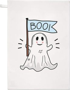 Toallas de té con estampado de Halloween al por mayor de fábrica, toallas de cocina navideñas personalizadas, saco de harina de Otoño de algodón 100% comprimido - Product Image 1