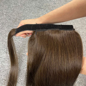 Producto de tendencia Extensiones de cola de caballo 100% Cabello humano virgen Cabello Remy Precio competitivo Venta al por mayor Venta al por menor Ariana Birmano Rizado - Product Image 3