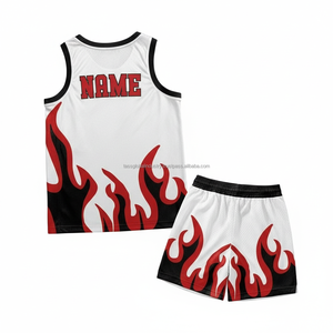 ชุดยูนิฟอร์มบาสเก็ตบอลพิมพ์ลายดิจิตอลสะท้อนแสงโพลีเอสเตอร์พร้อมโลโก้และหมายเลขแบบกำหนดเองสำหรับผู้ชายและนักเรียน ยืดหยุ่นสูง - Product Image 2