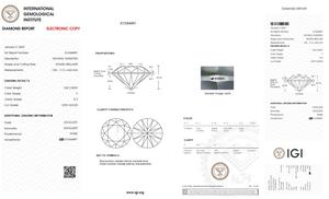 เพชรธรรมชาติ100% เจียระไนแบบกลมขนาด1.50กะรัตเพชรที่มีสี F SI1และชัดเจน SI2เพชรหลวมมีใบรับรอง IGI - Product Image 2