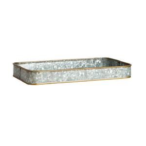 Rectangle Shape Galvanized Serving Tray Without Handle for Hotel & Restaurant <b>Tabletop</b> Snacks & Drinks Serving Trays - Product Image 1