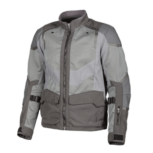 Chaqueta de protección para motocicleta Touring gris claro de muesca superior para hombre, chaquetas textiles Cordura impermeables/a prueba de viento para motocicleta - Product Image 1