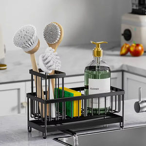 Four Tier Metal Standing <b>Rack</b> with Draining Design for <b>Kitchen</b> Countertop <b>Storage</b> Sustainable Multifunction Space Organization - Product Image 3