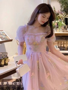 Tissus d'été filles jupe tulle broderie tissu maille suisse français été fille robe tissu - Product Image 6