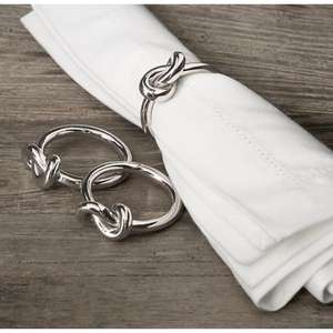 Rond de serviette poli argenté en acier inoxydable de forme ronde utilisé pour la serviette et le tissu pour la décoration de table à manger - Product Image 3