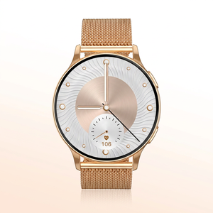Reloj inteligente CO-FIT con pantalla táctil AMOLED de 1,32 pulgadas, frecuencia cardíaca, NFC para mujer, rastreador de actividad física de lujo con correa de silicona - Product Image 2
