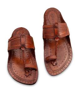 Women's <b>Black</b> Genuine <b>Leather</b> <b>Flip</b> <b>Flops</b> Slippers Handmade Brown Sandals Modern Flat Design Digital Printing MS Handicraft - Product Image 2