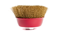 Brosse à fil métallique en acier recouvert de laiton, la plus vendue, avec manche en plaque de fer pour le polissage et le décapage de peinture, qualité DIY, personnalisable OEM