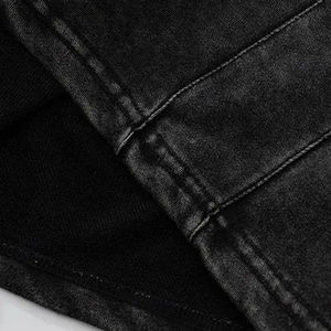 <b>Men's</b> <b>Long</b> Acid Wash <b>Shorts</b> With Pockets Elastic Waist High Street Style French Terry Sweat <b>Shorts</b> OEM Service Available - Product Image 3